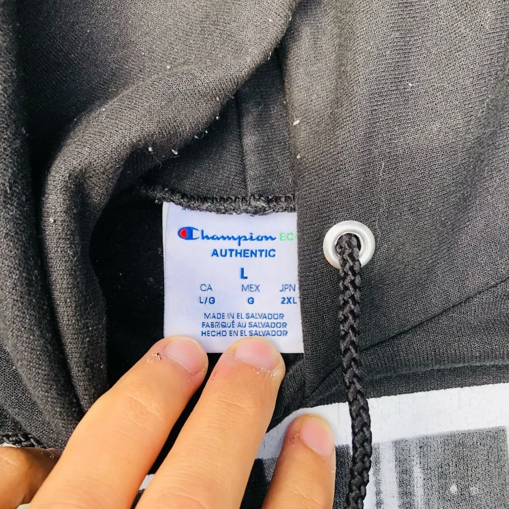 Champion Hoodie “Lost Angeles” Y2K Graphic Vintage Hoodie - Picture 3 of 4